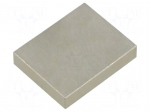 Magnet: permanent | samarium, cobalt | 125N | H: 6.5mm | W: 26mm | L: 33mm
