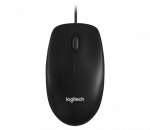 Logitech M100 Wired Mouse USB-A 1000 DPI, Black
