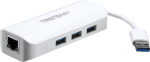 USB-jaotur TRENDnet 1x RJ-45 + 3x USB-A 3.0 (TU3-ETGH3)