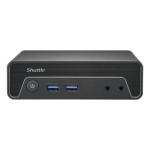 Shuttle PFB-NE10N101 NE10N Nano arvuti, Intel N 100 SoC, DDR4, HDMI, DP, 6x USB, LAN, ventilaatorita, 24/7, 65W