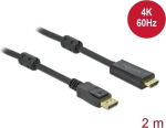Adapter AV Delock kaabel aktiivne DisplayPort 1.2 HDMI-kaabliks 4K 60 Hz 2 m - Black