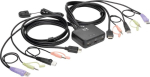 Eaton 2-pordiline USB/HD kaabli KVM-l&uuml;liti koos heli/video funktsiooniga
