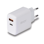LINDY USB laadija t&uuml;&uuml;p A+C GaN laadija 65W, white