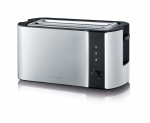 Severin Automatik-Langschlitztoaster AT 2590 (edelstahl/Black, 1.400 Watt, f&uuml;r 4 Scheiben Toast)