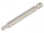 Screwdriver bit | Allen hex key | HEX 4mm | Overall len: 70mm