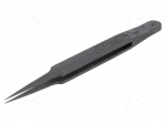 Tweezers | non-magnetic,high rigidity | Tip width: 0.6mm | ESD