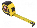 Measuring tape | L: 5m | Width: 25mm | Enclos.mat: ABS,elastolan