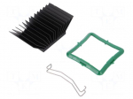 Heatsink: extruded | grilled | BGA | black | L: 40mm | W: 40mm | H: 19.5mm