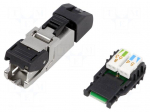 Plug | RJ45 | PIN: 8 | Cat: 6a | shielded | Layout: 8p8c | 5&divide;9mm | IDC