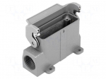 Enclosure: for Han connectors | Han A | size 16A | with latch | M25