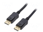 Cable | DisplayPort 1.4 | DisplayPort plug,both sides | 0.5m | black