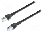Patch cord | SF/UTP | 5e | stranded | Cu | PVC | black | Len: 3m | 26AWG