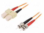 Fiber patch cord | OM2 | ST/UPC,SC/UPC | 2m | LSZH | orange