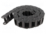Cable chain | Series: Light | Bend.rad: 38mm | L: 986mm | Colour: black