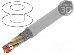 Wire | Li2YCY-TP | 10x2x0,5mm2 | tinned copper braid | PVC | grey | 50V