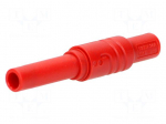 Socket | 4mm banana | 24A | 1kVDC | red | screw