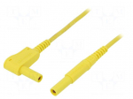 Test lead | 16A | 4mm banana plug-4mm banana plug | Len: 1m | yellow