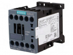 Contactor: 3-pole | NO x3 | Auxiliary contacts: NC | 24VDC | 9A | 3RT20