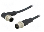 Cable: for sensors/automation | PIN: 8 | M12-M12 | 1m | plug | plug | 30V