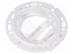 LED lens | round | Mat: PMMA plexiglass | transparent | Colour: white