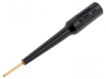 Test probe | 3A | black | Tip diameter: 1.6mm | Socket size: 4mm | 70VDC