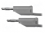 Test lead | 70VDC | 33VAC | 16A | banana plug 4mm,both sides | grey