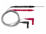 Test leads | Urated: 600V | Inom: 3A | Len: 1.219m | black,red