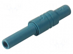 Laboratory connector: 4mm banana | socket | 1kVDC | 24A | blue | screw