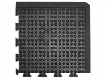 Anti fatigue mat | Width: 0.5m | L: 0.5m | rubber | black | Thk: 13.5mm