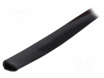 Hole and edge shield | PVC | L: 10m | black | H: 14mm | W: 7mm | -30&divide;70&deg;C