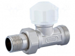 Thermostatic valve | Ext.thread: G 3/4" + G1/2" | straight