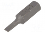 Screwdriver bit | slot | 3x0.5mm | 1/4" | Overall len: 25mm