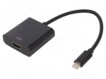 Adapter | HDMI 1.4,USB 3.1 | HDMI socket,USB C plug | 0.15m | black