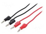 Test lead: kit | Umax: 30V | Imax: 6A | Len: 1m | with 4mm axial socket