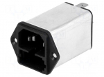 Connector: AC supply | socket | male | 1A | 250VAC | C14 (E) | KFA | 5x20mm