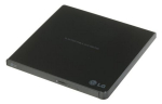 H.L Data Storage | Ultra Slim Portable DVD-Writer | GP57EB40 | Interface USB 2.0 | DVD&plusmn;R/RW | CD read speed 24 x | CD write speed 24 x | Black | Desktop/Notebook