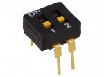 Switch: DIP-SWITCH | Poles number: 2 | ON-OFF | 0.03A/30VDC | Pos: 2