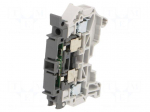 Splice terminal: rail | Entrelec | 300V | for DIN rail mounting
