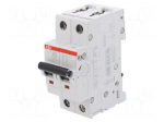 Circuit breaker | 400VAC | Inom: 4A | Poles: 2 | for DIN rail mounting