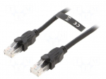 Patch cord | U/UTP | Cat: 6 | RJ45 plug,both sides | Cu | 15m | PVC | black