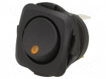 ROCKER | SPST | Pos: 2 | ON-OFF | 20A/14VDC | black | LED | RB | Body: black
