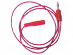 Test lead | 5A | banana plug 4mm,crocodile clip | Urated: 600V | red