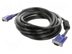 Cable | D-Sub 15pin HD plug,both sides | black | 5m | &Oslash;cable: 8mm