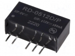 Converter: DC/DC | 2W | Uin: 4.5&divide;5.5VDC | Uout: 12VDC | Uout2: -12VDC