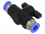 Shutoff valve | 0&divide;10bar | nickel plated brass,PBT | 8mmx2 | 0&divide;60&deg;C