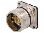 Connector: M23 | socket | PIN: 6 | male | soldering | gold-plated | IP67