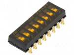Switch: DIP-SWITCH | Poles number: 8 | ON-OFF | 0.025A/24VDC | Pos: 2