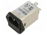 Connector: AC supply | socket | male | Inom: 3A | Ir: 2&divide;5uA | 250VAC | 1M&Omega;