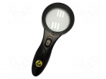 Hand magnifier | ESD | &Oslash;62mm | Magnification: x5 | LED