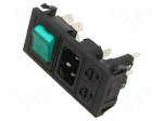 Connector: AC supply | socket | male | 10A | 250VAC | C14 (E) | IEC 60320